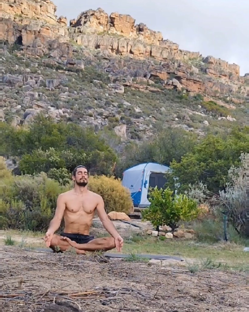 Marc meditating in nature